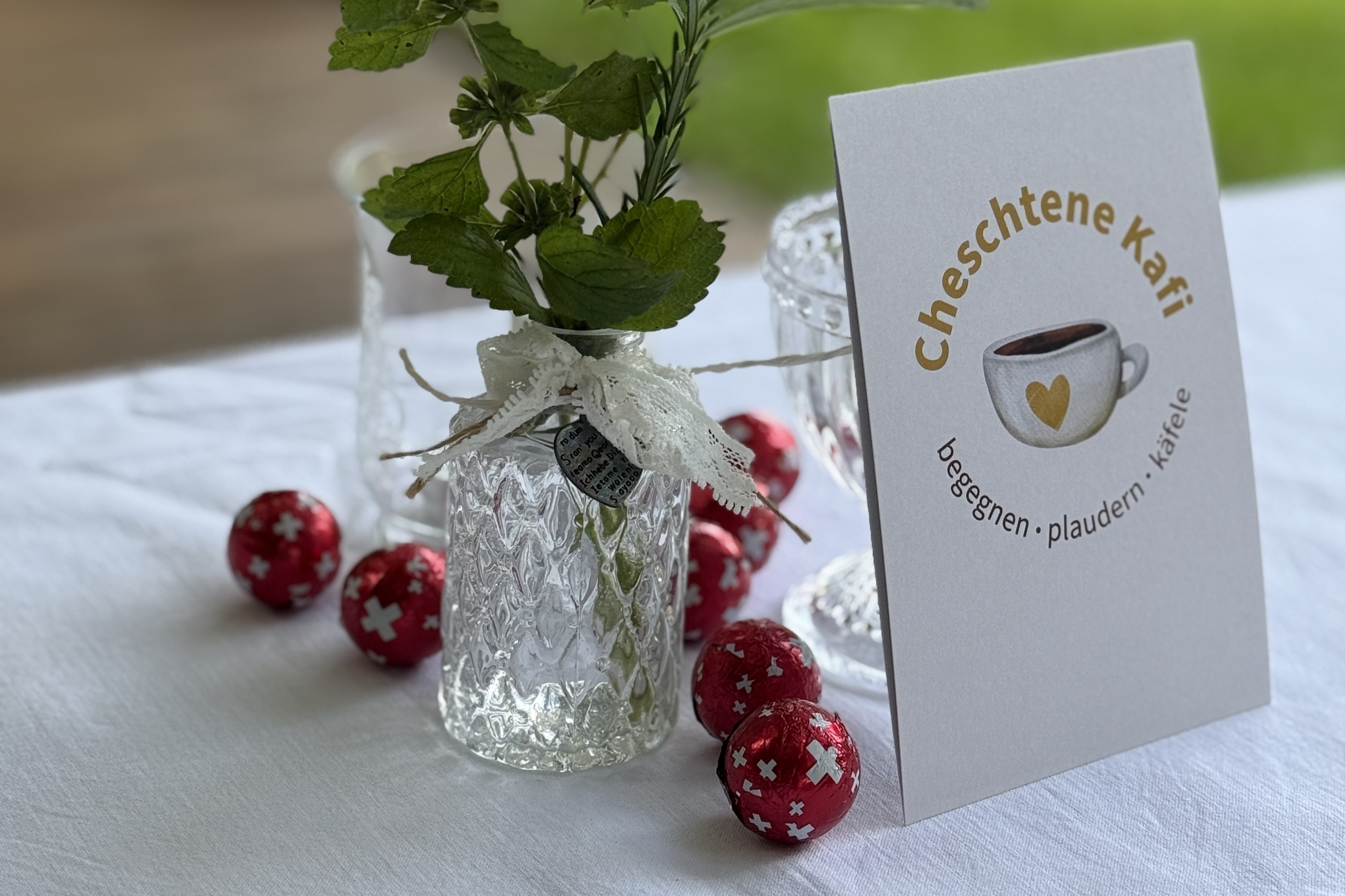 Cheschtene Kafi Kastanienbaum Postkarte